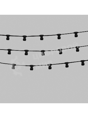 Гирлянда PROconnect Белт-Лайт 2 жилы, 50м, шаг 40 см, 125 патронов E27, IP65, белый плоский провод ПВХ