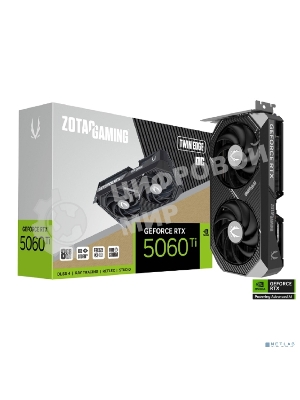 Видеокарта Zotac RTX 5060Ti TWIN EDGE OC 8Gb GDDR7 128bit 3xDP HDMI 2FAN MEDIUM PACK