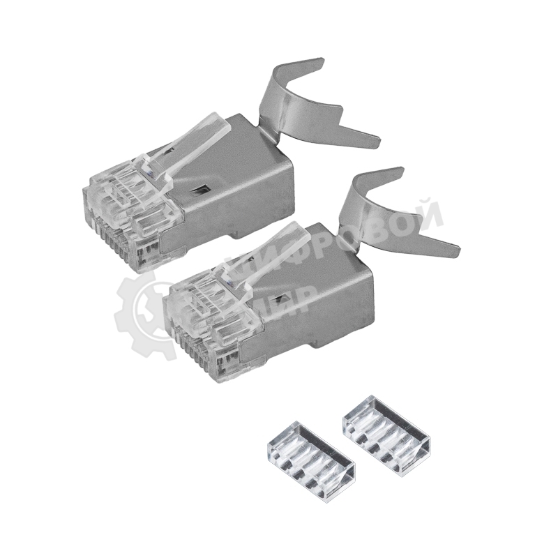 Разъем RJ-45(8P8C) под витую пару, FTP, CAT 6А, блистер 2шт. REXANT