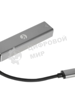 Переходник VCOM USB 3.0 -->RJ-45 1000Mbps+3 USB3.0, Aluminum Shell, 0.2м DH312A