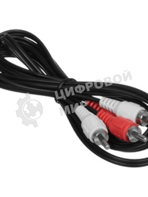 Кабель аудио Cablexpert CCA-2R2R-5M-N, 2xRCA/2xRCA, 5м, черный, пакет