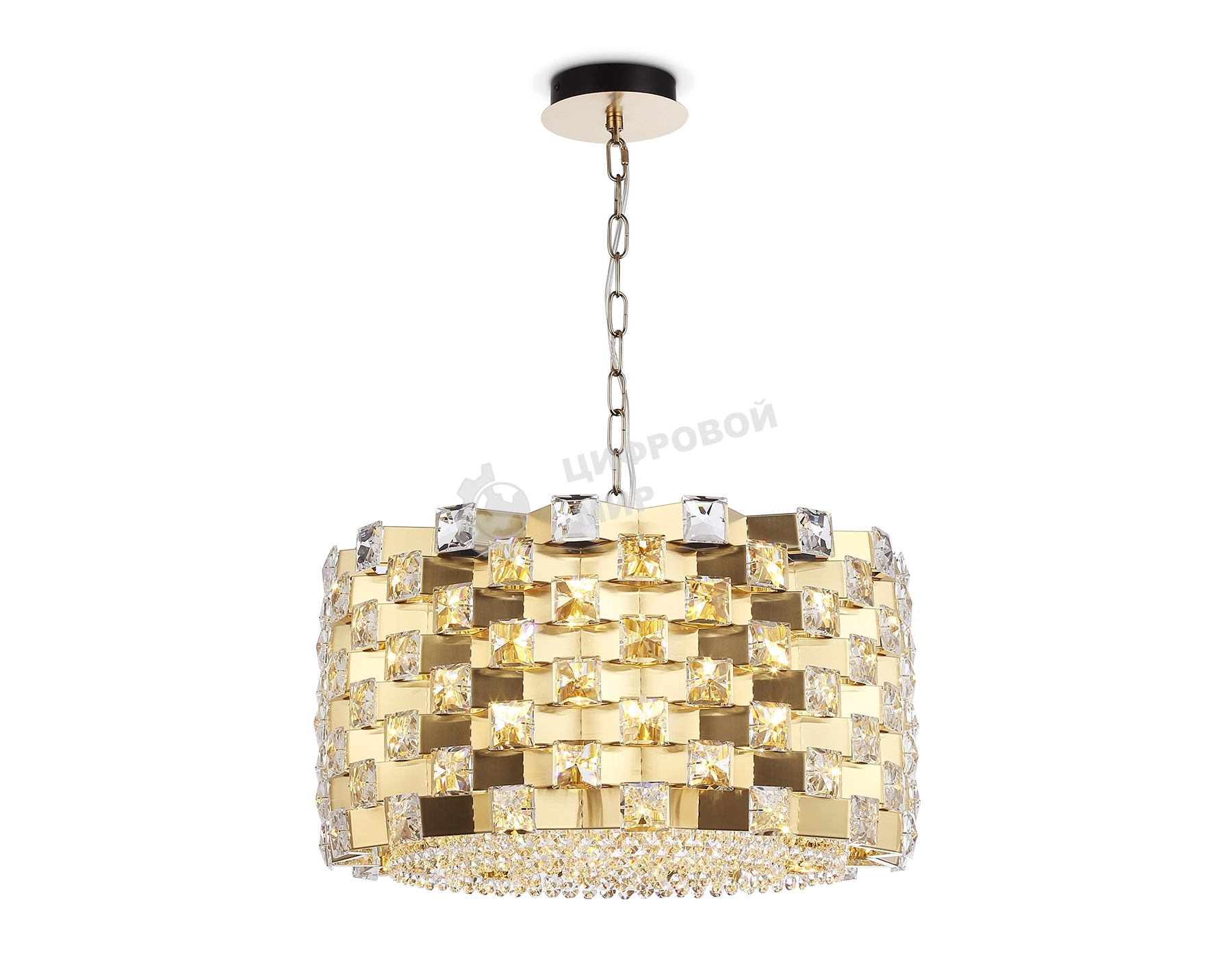 Люстра Ambrella light LH41003/12 BS/CL латунь/прозрачный E14*12 max 40W D540*290