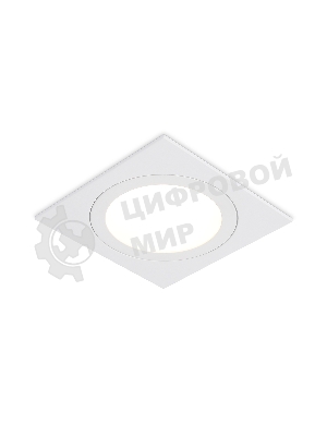 Светильник встраиваемый TN6607 WH белый IP44 GX53 max 15W 110*110*23