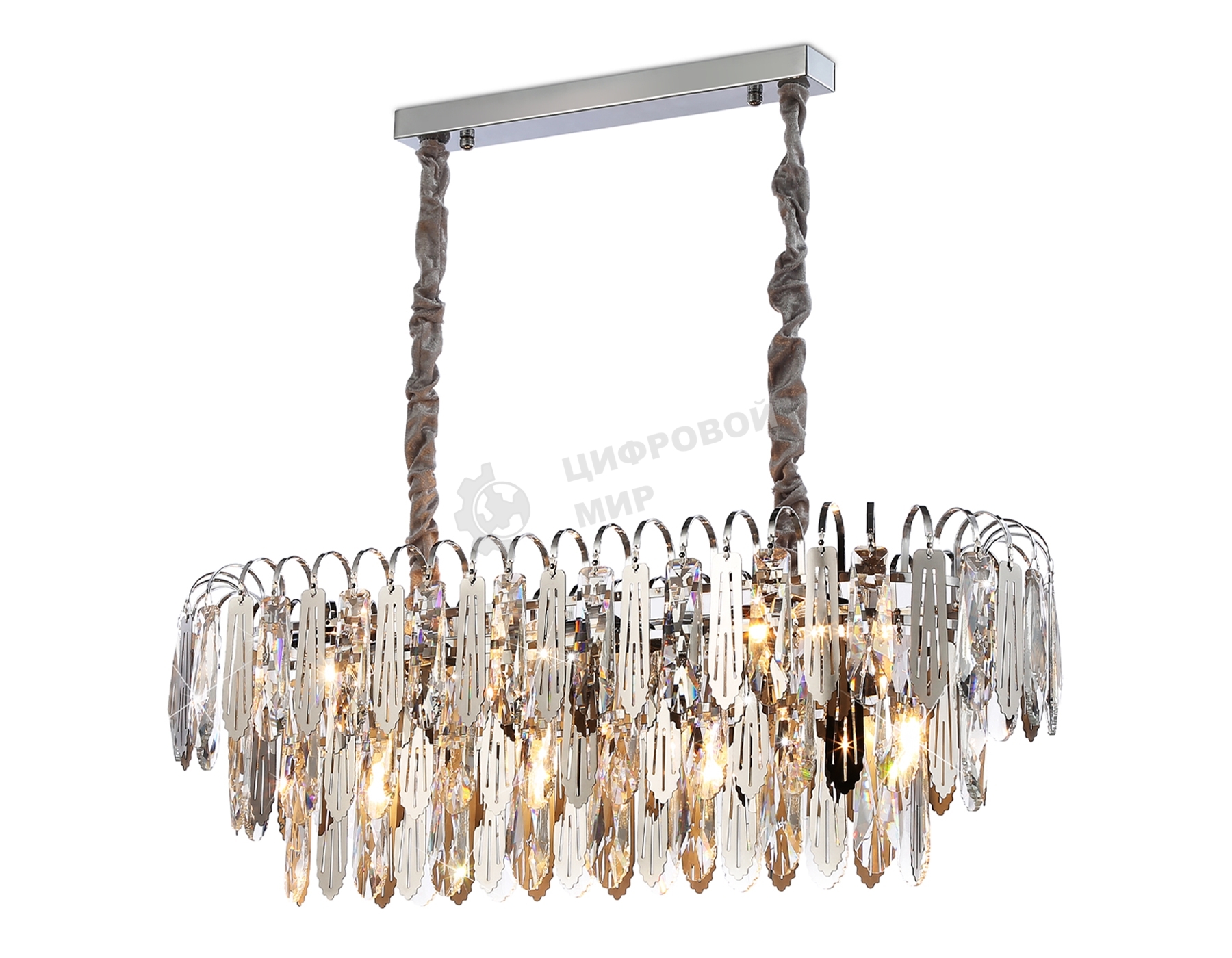 Светильник Ambrella light TR5259/10 CH/CL хром/прозрачный E27*10 max 40W 800*300*270