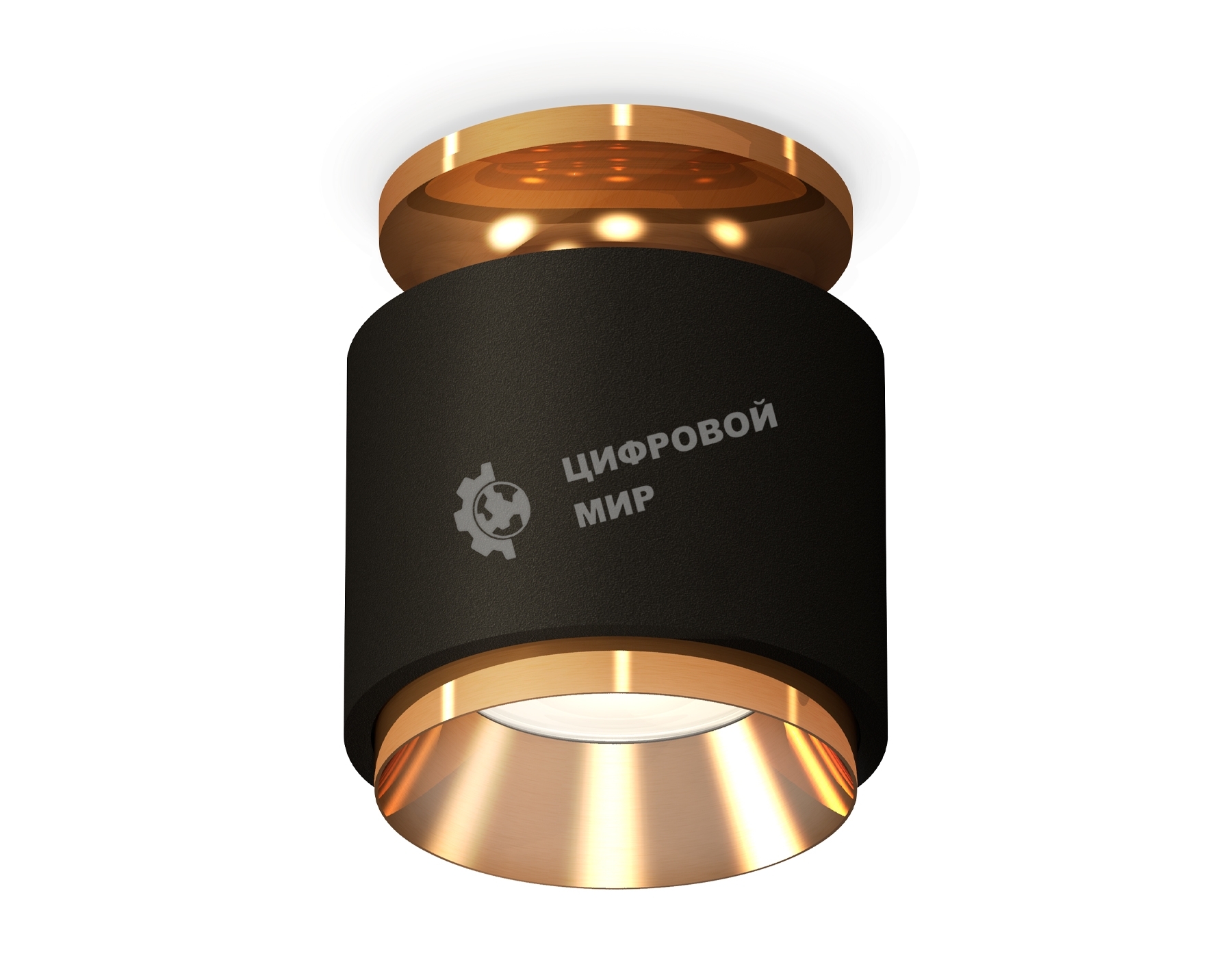Светильник Ambrella Light XS7511120 SBK/PYG черный песок/золото желтое полированное MR16 GU5.3 (N7929, C7511, N7034)