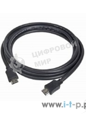 Кабель HDMI Gembird, 7.5м, v1.4, 19M/19M, черный, поз.разъемы, экран, пакет CC-HDMI-4-7.5M
