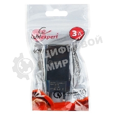 Сетевое зарядное устройство Cablexpert MP3A-PC-17, QC 3.0, 100/220V - 1 USB порт 5/9/12V, черный
