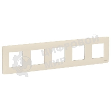 Рамка 5-м UNICA STUDIO беж. SchE NU201044
