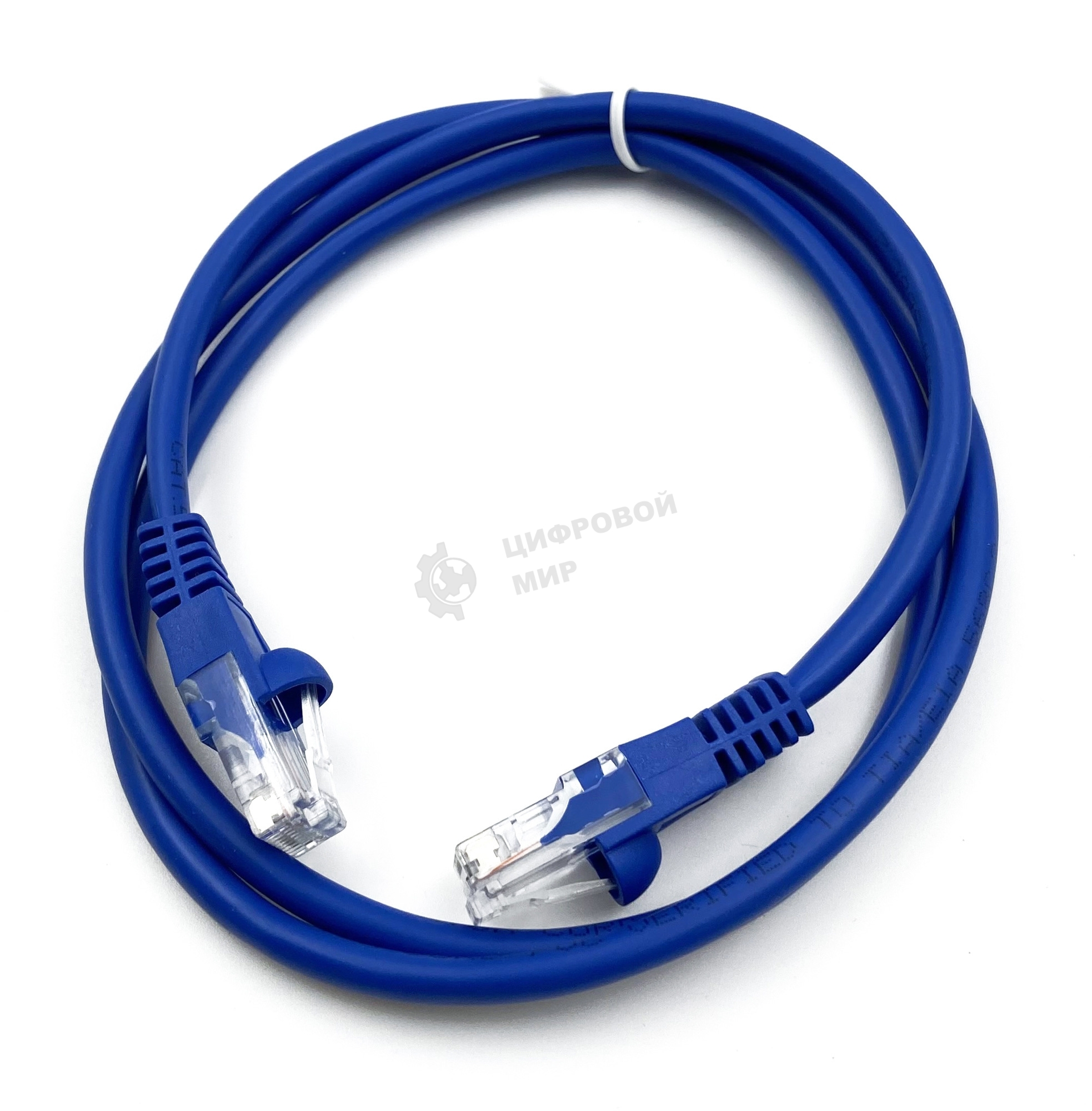 Патч-корд Buro cat.5e molded 1м голубой RJ-45 (m)-RJ-45 (m)