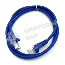Патч-корд Buro cat.5e molded 1м голубой RJ-45 (m)-RJ-45 (m)