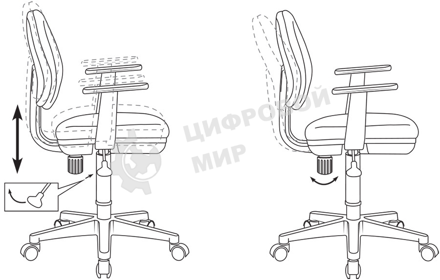 Кресло детское Бюрократ CH-W356AXSN мультиколор маскарад, крестовина пластик, пластик белый