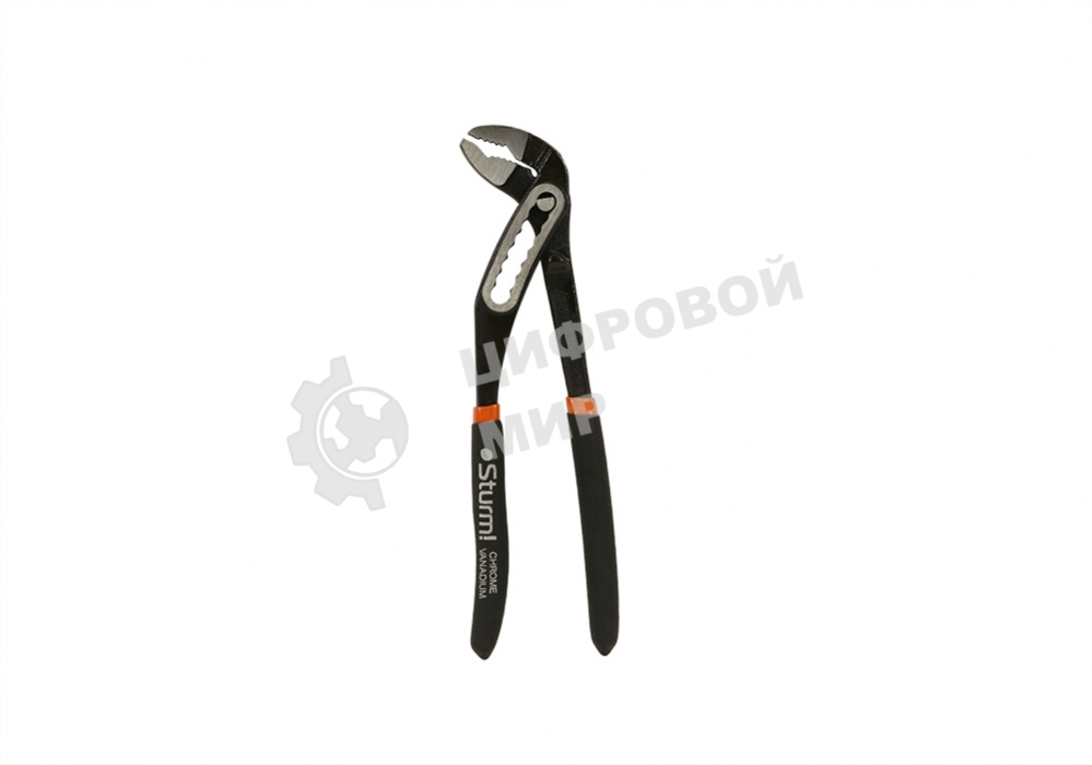 Клещи Sturm! 1020-06-A180 переставные 180мм,CrV, коробчатый шарнир, раскрытие губок 40мм(>54%)