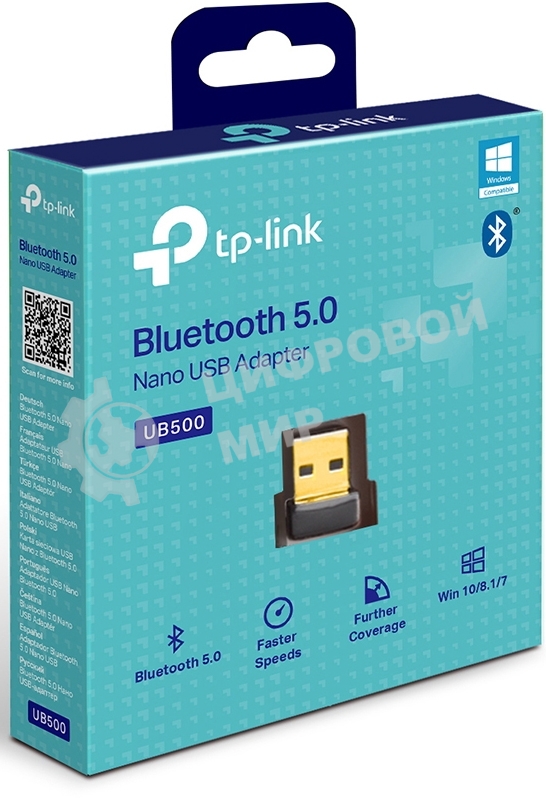 Адаптер Bluetooth TP-Link UB500 Bluetooth 5.0 Nano USB 2.0