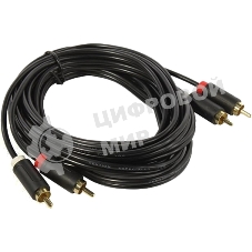 Кабель Vention аудио 2RCA M/2RCA M - 3 м черный