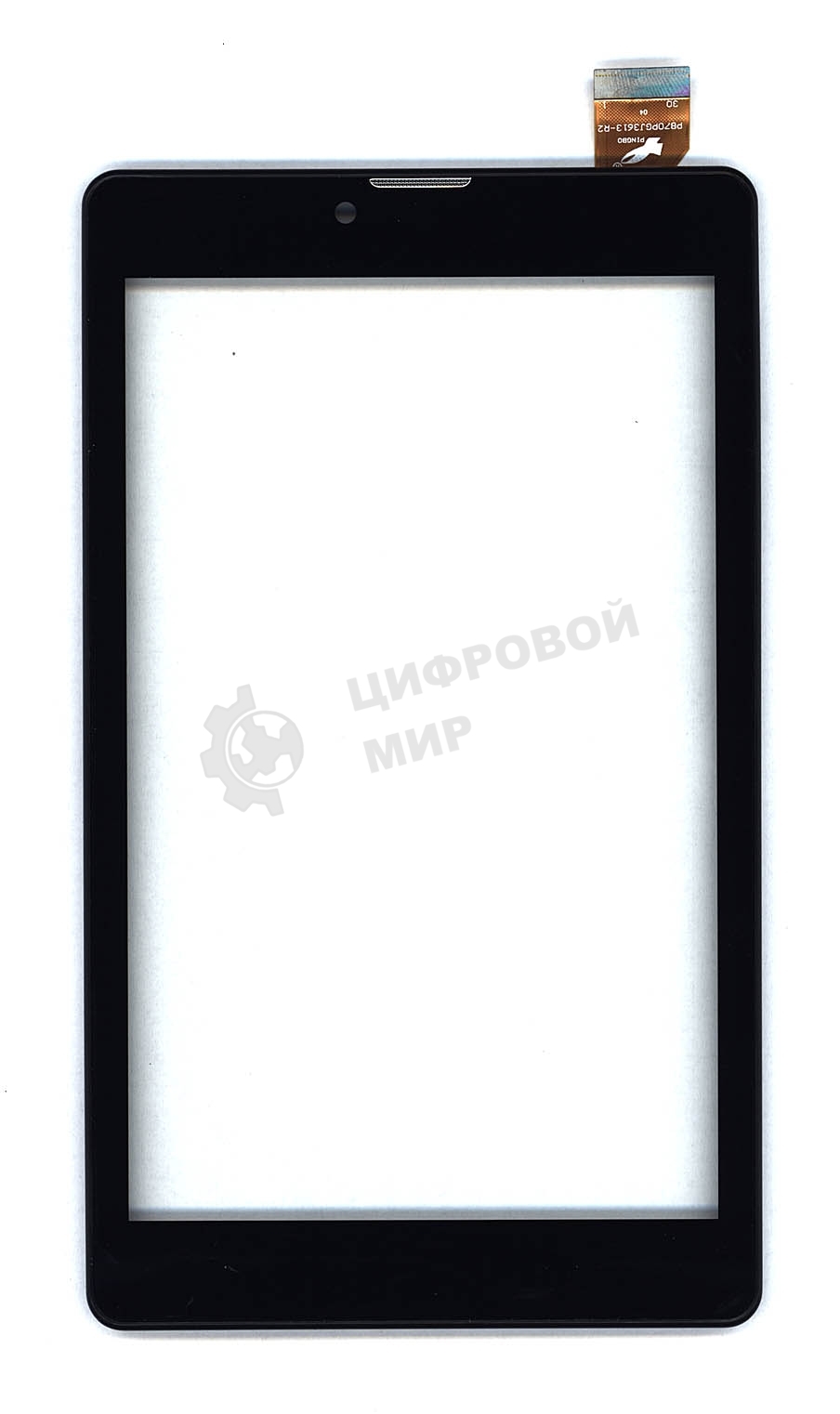 Сенсорное стекло (тачскрин) для Irbis TZ737, черное с рамкой