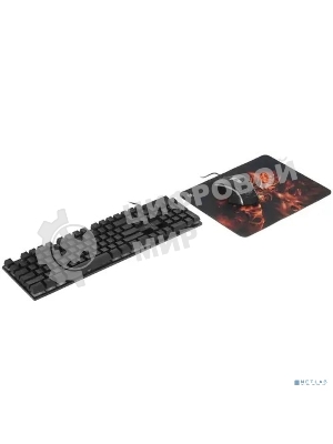 Комплект клавиатура+мышь Defender Aura MKP-117 проводной, USB, 2400 DPI, черный