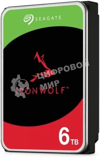 Жесткий диск Seagate 6Tb Ironwolf (ST6000VN006) SATA 6.0Gb/s, 5400 rpm, 256mb buffer, 3.5