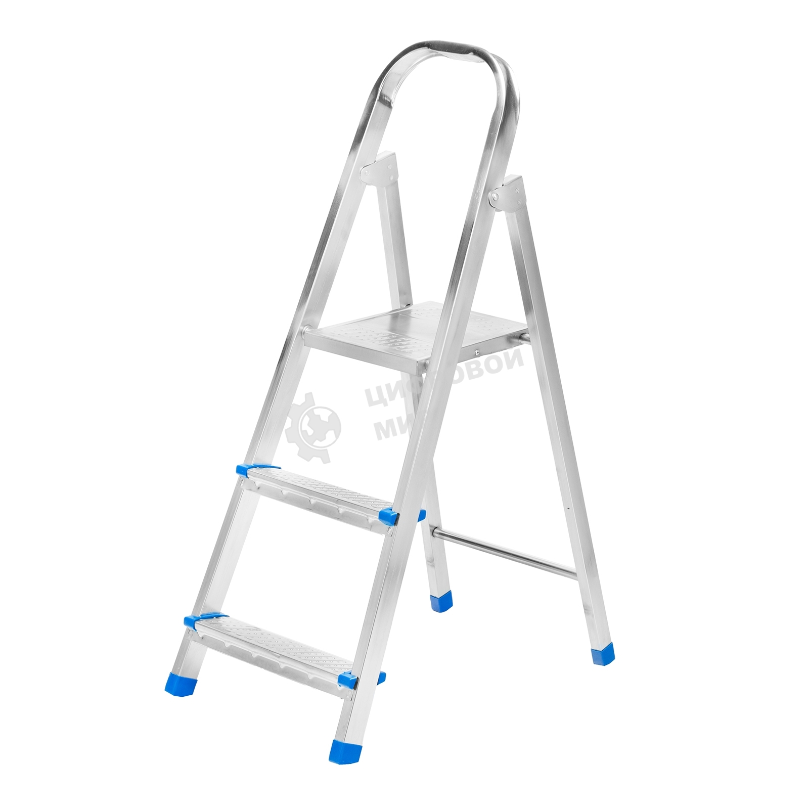 Стремянка Сибртех 3 ступени, стальная, оцинкованная