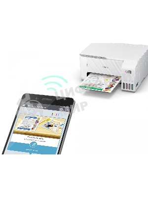 МФУ струйное Epson L3256 (C11CJ67407/C11CJ67414/C11CJ67421/C11CJ67519/C11CJ67504/C11CJ67524/C11CJ67516), A4 цветное, печ. до 10 стр/мин. (ч/б) до 5 стр/мин. (цвет), 1440 x 5760 dpi (печать) 1200x2400dpi (скан.), USB, Wi-Fi