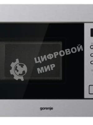 Встраиваемая микроволновая печь Gorenje BM201AG1X нержавеющая сталь, 20 л, 800 Вт, переключатели - поворотный механизм/кнопки