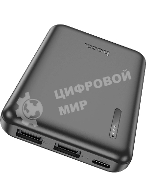 Мобильный аккумулятор Hoco J115 5000mAh 18.5W 2A 2xUSB-A черный