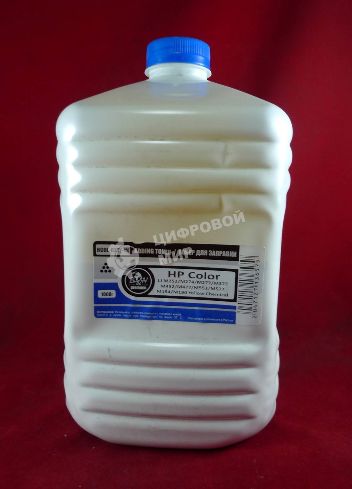Тонер HP Color LJ M252/M274/M277/M377/M452/M477/M553/M577/M154/M180 (CF402/CF412/CF362/CF512/CF532) Yellow химический (кан. 1кг) BW Premium фас. Россия