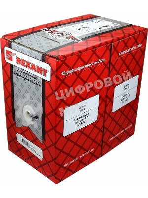 Кабель витая пара Rexant UTP 4PR 24AWG, cat.5e, STRANDED (бухта 305 м)