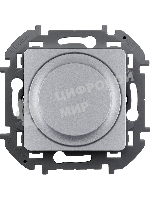 Светорегулятор поворотный Legrand без нейтрали, 300 Вт, алюминий