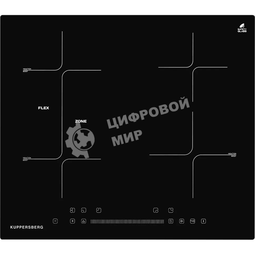 Индукционная варочная панель ICS 612 Индукция, 60 см, 4 конфорки, черный