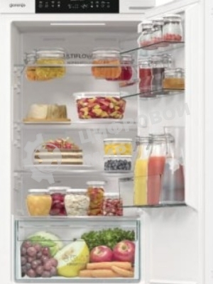 Встраиваемый холодильник Gorenje NRKI517141 белый двухкамерный 175/68 л морозилка снизу, No Frost