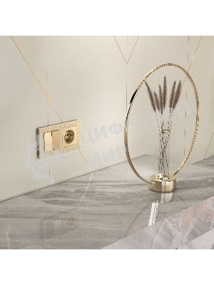 Выключатель двухклавишный WERKEL (шампань) W1120011