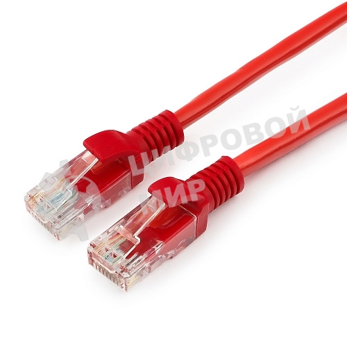 Патч-корд UTP Cablexpert cat.5e, 1.5м, литой, многожильный, красный
