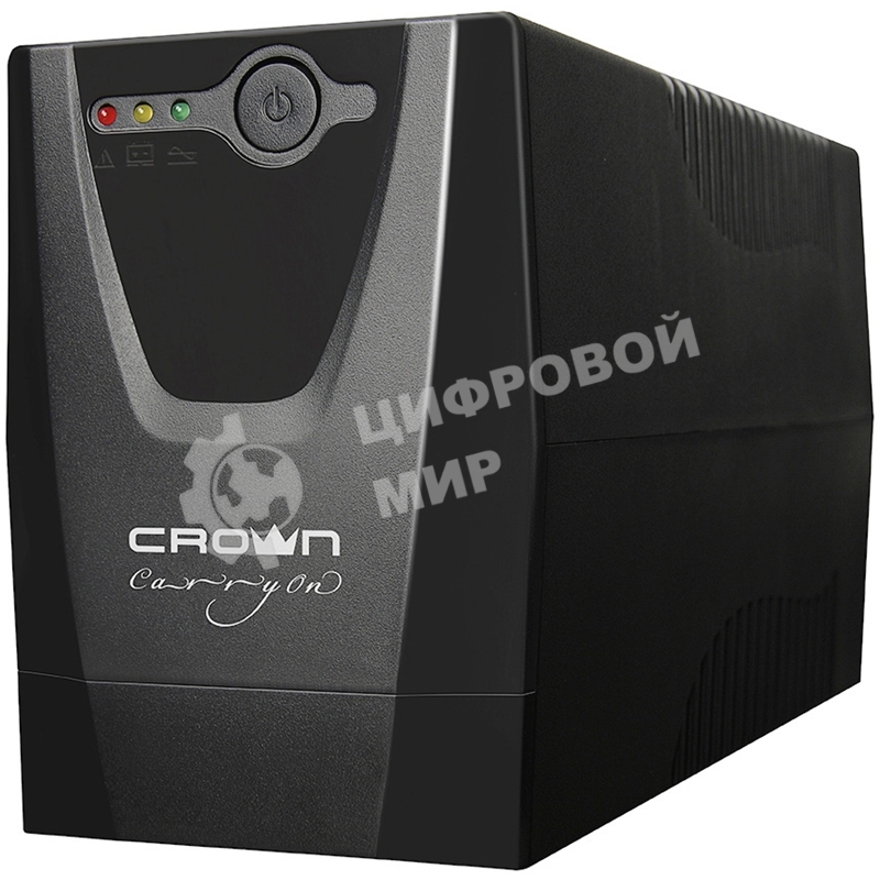 Источник бесперебойного питания Crown CMU-500X (480 ВА/240 Вт; Off-Line; 1 х Euro + 1 х IEC-320 резервным питанием и фильтрацией; 12V/4,5AH х 1; пластик)