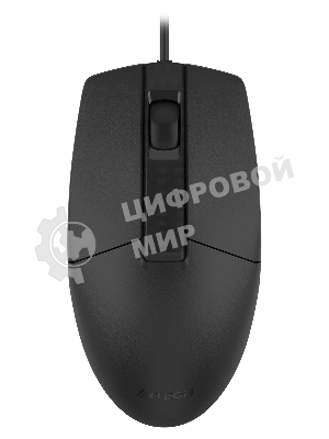 Мышь проводная A4Tech OP-330 черный, 1200 dpi, USB, кнопки - 3