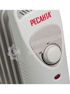 Обогреватель масляный Ресанта ОММ-7Н (7 секций) белый, 700 Вт, 10 м2, термостат 67/3/1