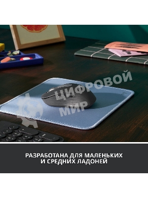 Мышь беспроводная Logitech Signature M650 графитовый, 4000 dpi, радиоканал, Bluetooth, USB, кнопки - 5