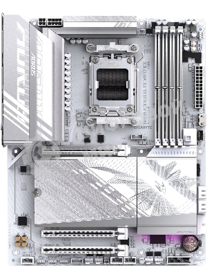 Материнская плата Gigabyte B860 AORUS ELITE WIFI7 ICE, LGA 1851, Intel B860, 4xDDR5, 4xSATA, 3xM.2, 1xPCIe 5.0 x16, 2xPCIe 4.0 x1, 1xHDMI, 2xDP, 1x 2.5Gb LAN, 6xUSB-A 3.2, 1xUSB-C 3.2, 4xUSB-A 2.0, 2x3.5 мм, 7.1, ATX