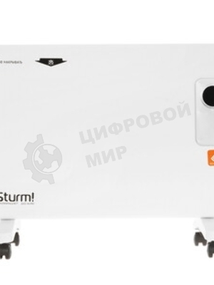 Конвектор электрический Sturm! CH1000D, белый, 1000 Вт, 15 м2, дисплей, электронный термостат