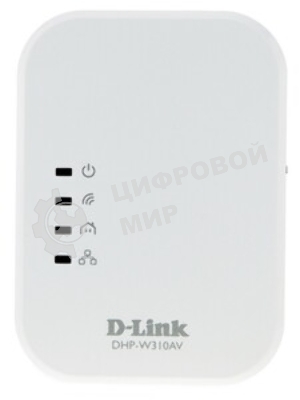 Беспроводной PowerLine-адаптер D-Link DHP-W310AV N300 с поддержкой HomePlug AV
