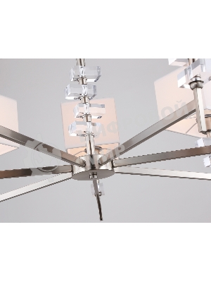 Люстра Ambrella light LH71323/7 SN/WH никель/белый E14/7 max 40W D860*850