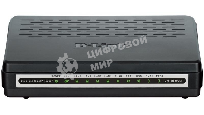 Маршрутизатор D-Link DVG-N5402SP/2S1U/C1B Беспроводной маршрутизатор с поддержкой 3G, 2 FXS-портами и USB-портом