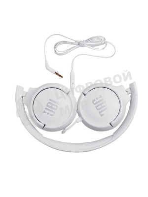 Проводные наушники JBL Tune 500 белый, накладные, jack 3.5 мм, складная конструкция
