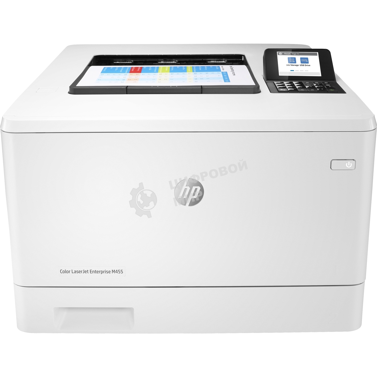 Принтер лазерный HP Color LaserJet Pro M455dn (3PZ95A), A4, цветной, печ. до 27 стр/мин., 600 x 600 dpi, USB, RJ-45, Air Print, Mopria