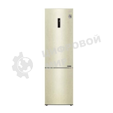 Холодильник LG GA-B509CESL бежевый глянцевый двухкамерный 277/107л морозилка снизу, No Frost