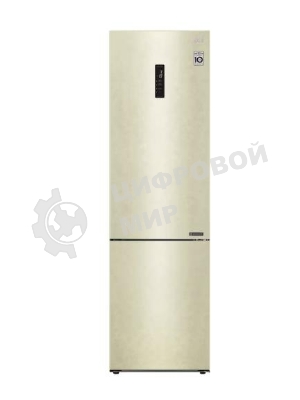 Холодильник LG GA-B509CESL бежевый глянцевый двухкамерный 277/107л морозилка снизу, No Frost
