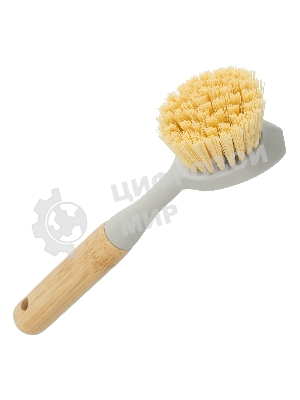 Щетка для посуды круглая d 60х230 мм, бамбуковая рукоятка, Home Palisad