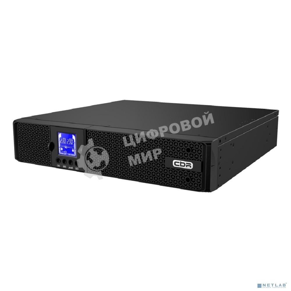 Источник бесперебойного питания CBR ESN-2KRT-8I-LCHERSC Online 2000VA/2000W RT 8 x C13, LCD, HID-USB, RS232, EPO, SNMP slot