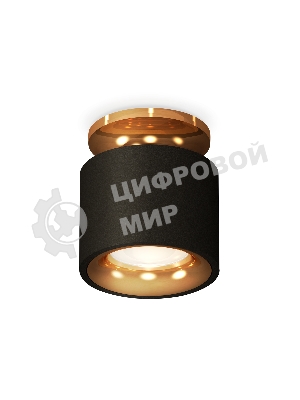 Светильник Ambrella Light XS7511121 SBK/PYG черный песок/золото желтое полированное MR16 GU5.3 (N7929, C7511, N7014)