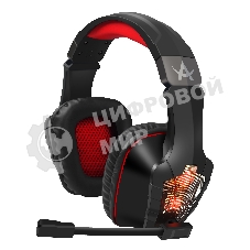 Гарнитура QUMO Arsenal чёрный, проводная, USB, подсветка