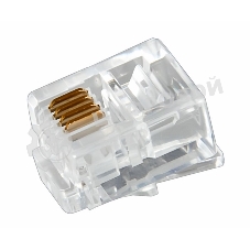 Джек телеф. Rexant 6P-4C (уп. 100 шт)